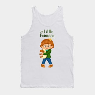 Cute little princess print with a little girl holding a sheep Tank Top